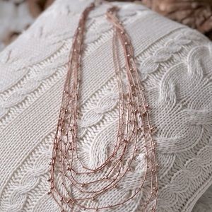 Rose gold long necklace